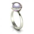 Pearly weiße Gold Diamant-Ring