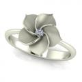 Frangipani Blume geformt Diamantring