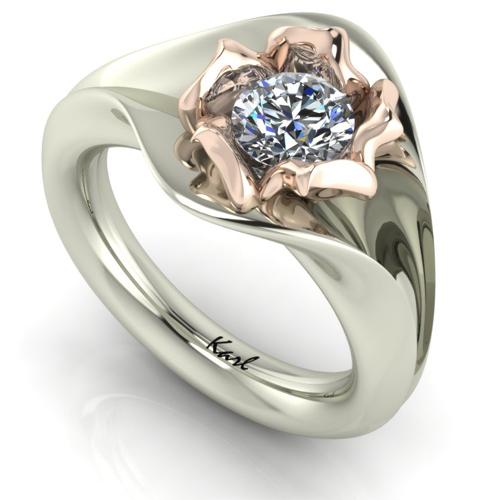 Blumenförmiger Diamantring Blumenförmiger Diamantring