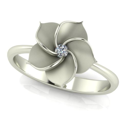 Frangipani Blume geformt Diamantring Frangipani Blume geformt Diamantring