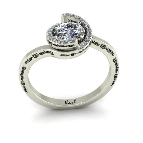 Populärer Motiv Diamantring Populärer Motiv Diamantring